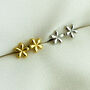 Sterling Silver Simple Flower Stud Earrings, thumbnail 4 of 6