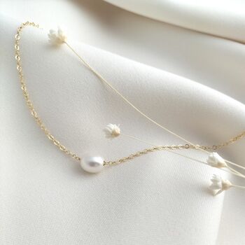 Floating Pearl Necklace, 2 of 5