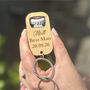 Personalised Wooden Groomsman Bottle Opener Keyring, thumbnail 1 of 2