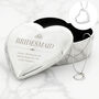 Personalised Elegant Crown Heart Trinket Box And Sterling Silver Necklace, thumbnail 3 of 5