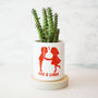 Personalised Kissing Couples Plant Pot, thumbnail 1 of 2