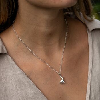 Bunny Charm Necklace, Sterling Silver Or Gold Plated, 5 of 11