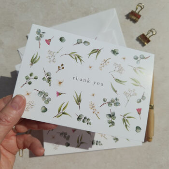 Eucalyptus And Gypsophila Thank You Cards, 3 of 8