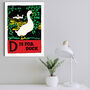 Framed Vintage D Is For Duck Alphabet Print, thumbnail 1 of 5