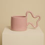 Pink Handmade Ceramic Mug With Wiggle Handle, thumbnail 1 of 6