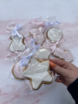 Baby Pink Baby Shower Biscuit Favours, 3 of 12
