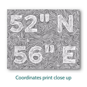 Personalised Coordinates Print Where It All Began, 2 of 4