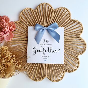 Godparents Proposal Card, Handmade Bow Proposal Card, Godmother, Godfather Card, 5 of 5