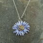 Aster Blue Flower Pendant Necklace, thumbnail 3 of 6