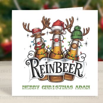 Beer Lovers Christmas Card, 2 of 4
