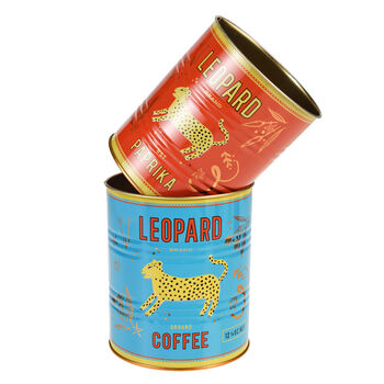Leopard Storage Tins Set Of Two, 2 of 2