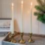 Antique Gold / Brass Taper Candle Holder Set, thumbnail 3 of 5