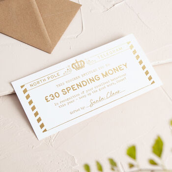 North Pole Telegram Foiled Gift Voucher, 5 of 6
