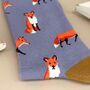 Bamboo Fox Socks In Powder Blue, thumbnail 2 of 2