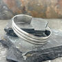 Ladies Three Line Cuff Bangle, thumbnail 1 of 11