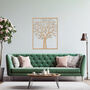 Handmade Wooden Tree Silhouette Wall Art For Living Room Decor, thumbnail 8 of 9