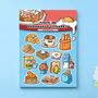 Breakfast Sticker Sheet | Cute Stickers, thumbnail 1 of 5