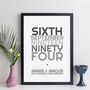 Personalised Anniversary Date Print With Names Gift, thumbnail 4 of 12