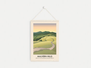 Malvern Hills Aonb Travel Poster Art Print, 6 of 8
