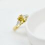 18ct Gold Yellow Sapphire And Diamond Engagement Ring, thumbnail 4 of 6