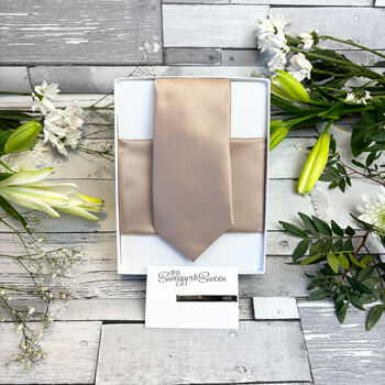 Coffee Wedding Tie Set, 4 of 10