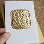 Handmade Gold Foil Cat Birthday Card, thumbnail 1 of 5