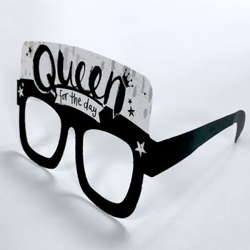 Queen For The Day Birthday Card Glasses, 2 of 3