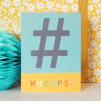 Mini Hashtag Whoops Card, 4 of 5