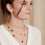 Pearl And Gemstone Gold Plated Silver Layering Necklace, thumbnail 5 of 9