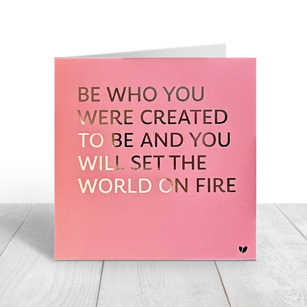 Be Who You Were Created To Be Pink Greeting Card