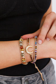 Bohemian Stone Wrap Bracelet, 2 of 8