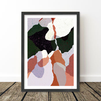 Terrazzo Abstract Leaf Shapes Art Print, 5 of 8