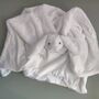 Personalised Bunny Elephant Soft Plush Baby Blanket, thumbnail 2 of 8