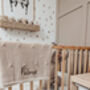Personalised Knitted Baby Blanket In Natural Bobble, thumbnail 3 of 7