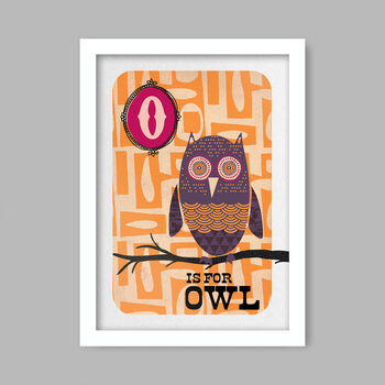 O Is For Owl Poster Print, 2 of 4