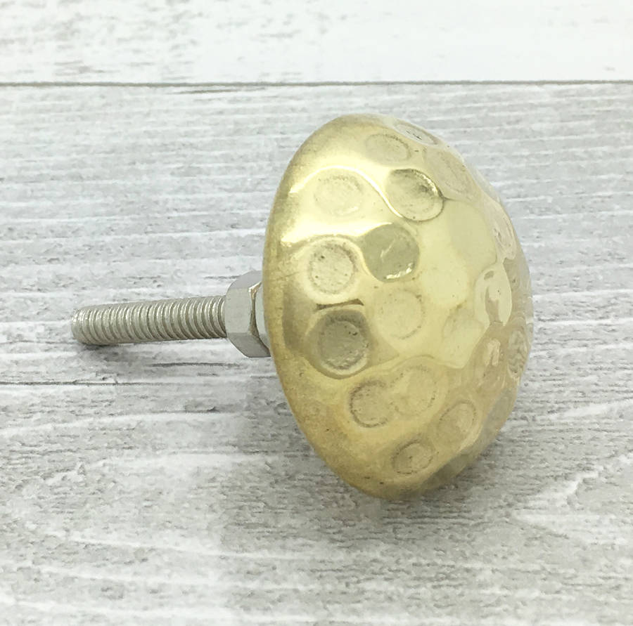 hammered brass door knob cupboard drawer door handle by g decor