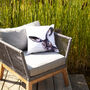 Inky Hare Outdoor Cushion For Garden Furniture, thumbnail 3 of 9