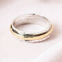 Personalised Molten Edge Sterling Silver Spinner Ring, thumbnail 2 of 11