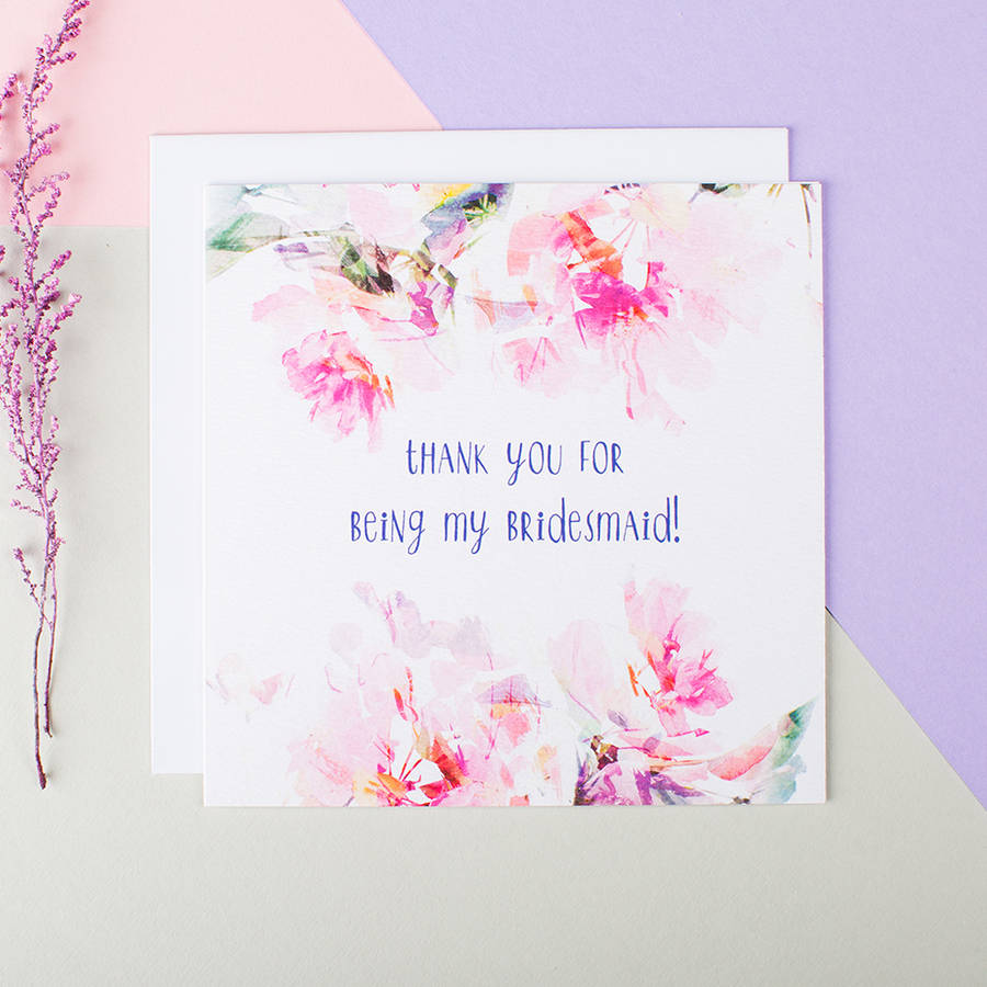 'thank you for being my bridesmaid' card by i am nat ...