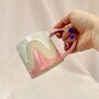 Handmade Ceramic Pink Wavy Mug, thumbnail 2 of 3