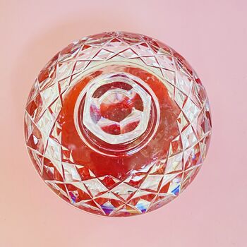 Antique Crystal Cut Glass Lidded Jam / Preserve Pot ~ Two, 7 of 10