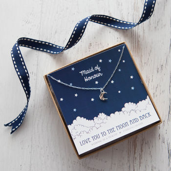 'Love You To The Moon' Sterling Silver Necklace, 4 of 10