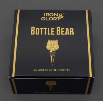 Gold Bear Metal Wine Bottle Stopper With Airtight Seal, 5 of 5