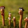 Garden Ornament Decor Worm Statue Novelty Durable Resin, thumbnail 5 of 11