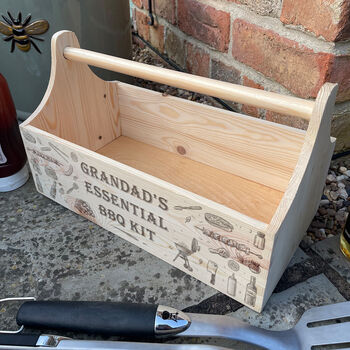 Personalised Engraved BBQ Gift Caddy With Handle, 2 of 2
