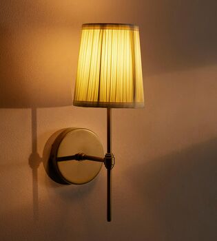 Antiqued Brass Wall Light, 2 of 5