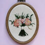 Personalised Hand Embroidered Wedding Bouquet Keepsake, thumbnail 3 of 7