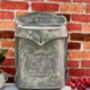 Distressed Grey Zinc Postbox – Wall Mounted Letter Box, thumbnail 7 of 9
