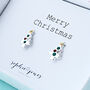 Christmas Tree Studs With Jewels, thumbnail 1 of 3