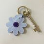 Leather Flower Keyring, thumbnail 3 of 12